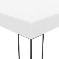 Produktbild för Paviljong pulverlackerat stål 4x3x2,7 m vit