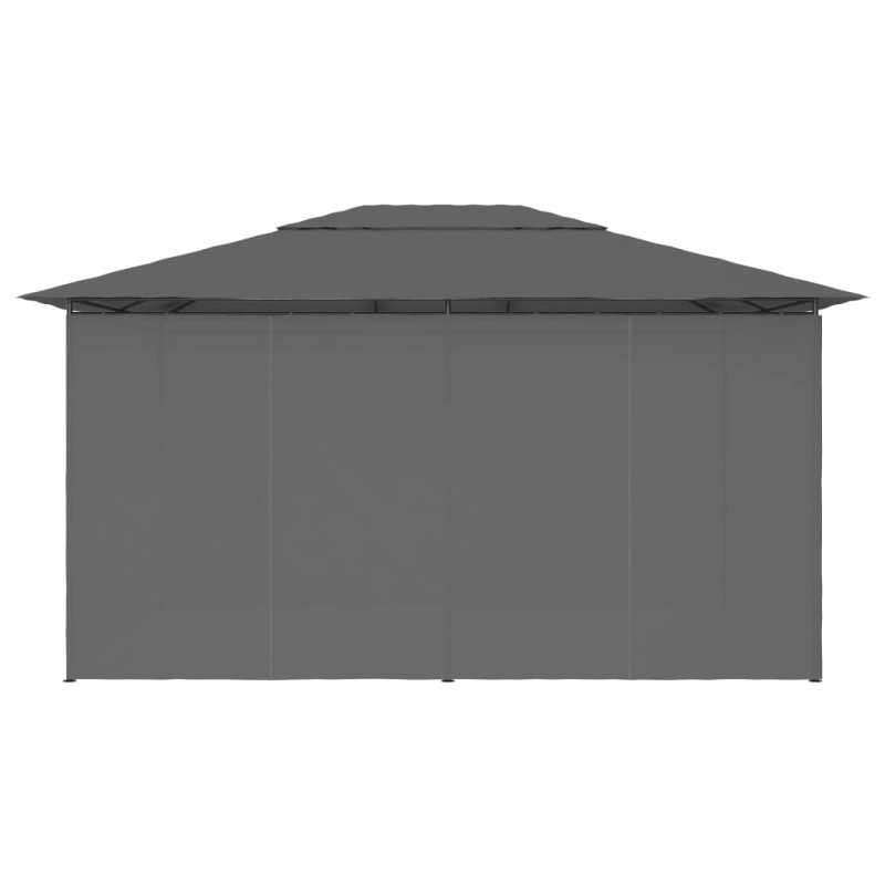 Produktbild för Paviljong med draperier 4x3 m antracit
