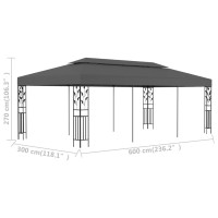 Produktbild för Paviljong 3x6 m antracit