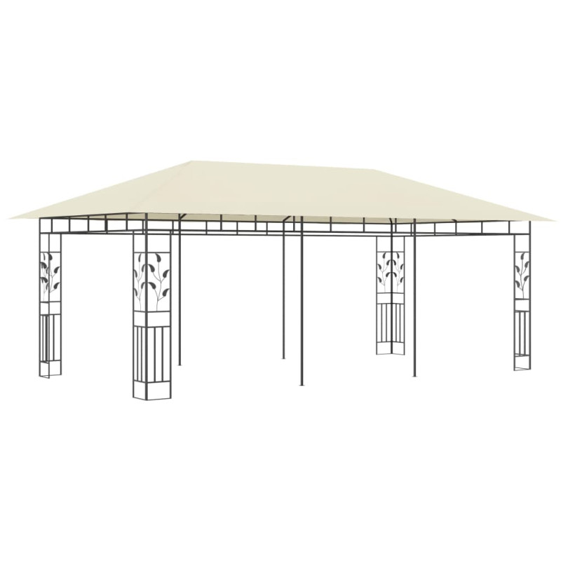 Produktbild för Paviljong med myggnät 6x3x2,73 m gräddvit