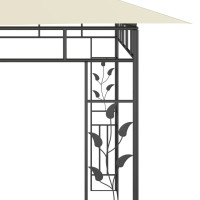 Produktbild för Paviljong med myggnät 6x3x2,73 m gräddvit