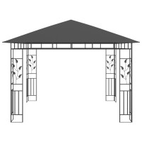 Produktbild för Paviljong med myggnät 3x3x2,73 m antracit 180 g/m²
