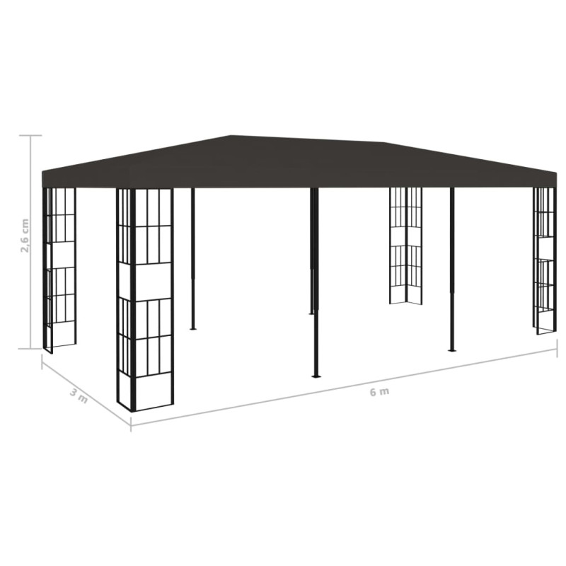 Produktbild för Paviljong 3x6 m antracit