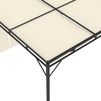 Produktbild för Trädgårdspaviljong med draperier 4x3x2,25 m gräddvit