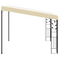 Produktbild för Väggmonterad paviljong 3x3x2,5 m gräddvit