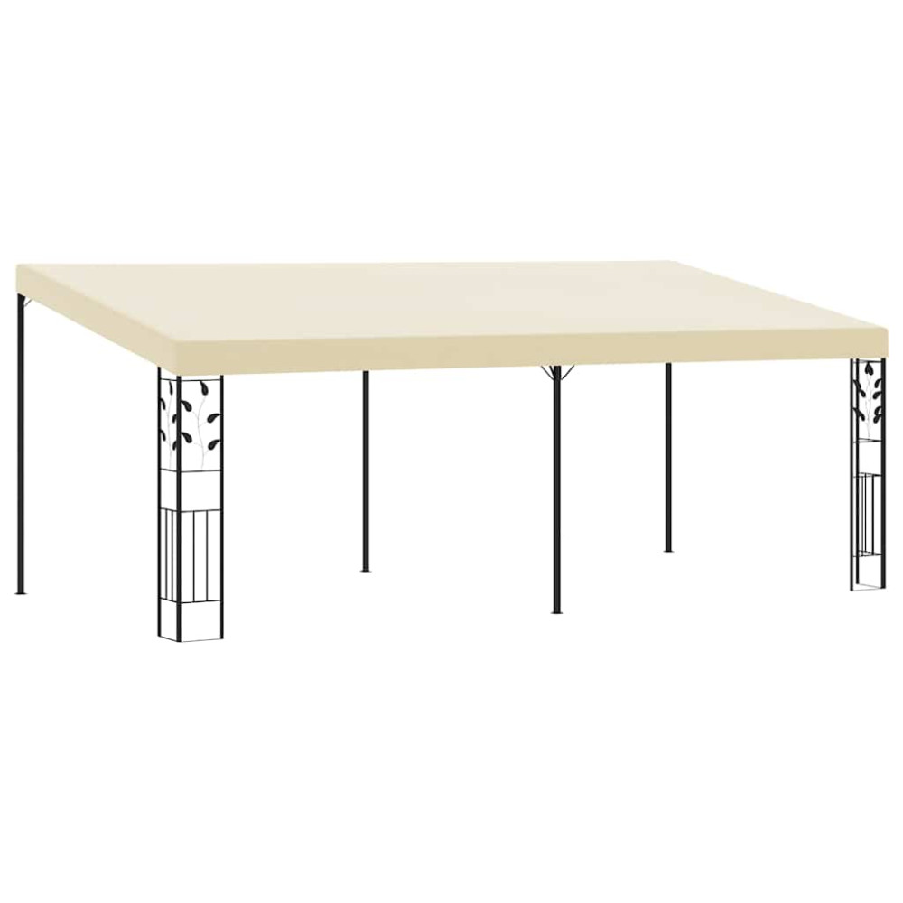 Produktbild för Väggmonterad paviljong 6x3x2,5 m gräddvit