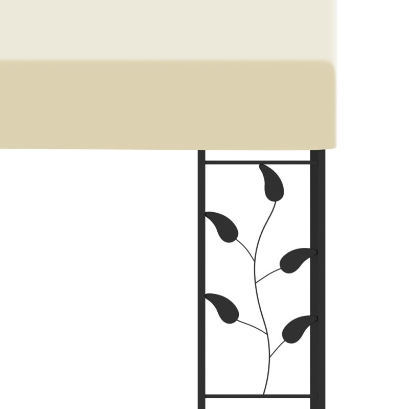 Produktbild för Väggmonterad paviljong 6x3x2,5 m gräddvit