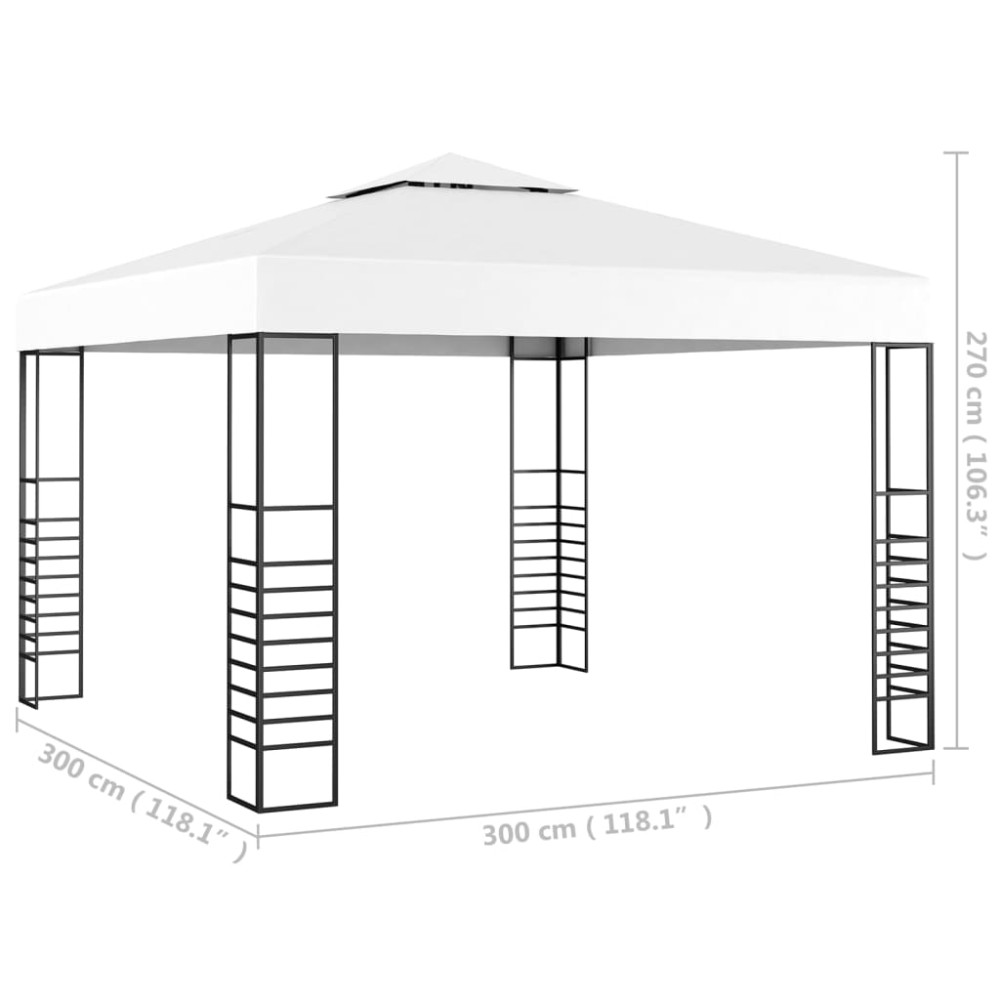 Produktbild för Paviljong 3x3 m vit