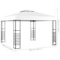 Produktbild för Paviljong 3x3 m vit