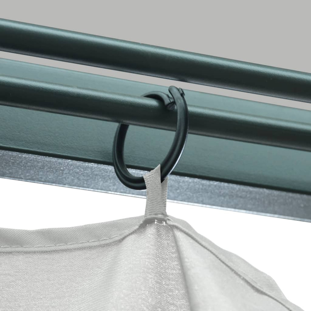Produktbild för Paviljong med draperier 400 x 300 cm gräddvit aluminium