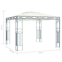 Produktbild för Paviljong 300x300 cm gräddvit