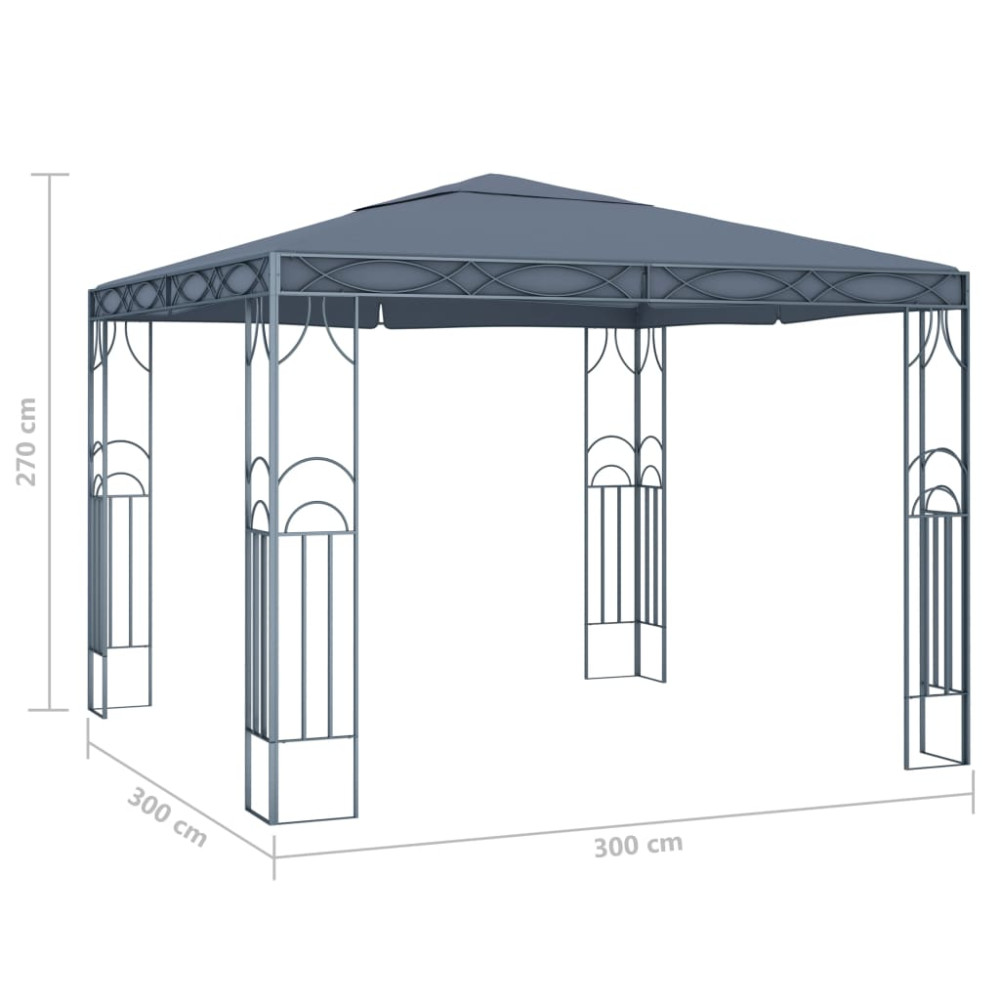 Produktbild för Paviljong 300x300 cm antracit