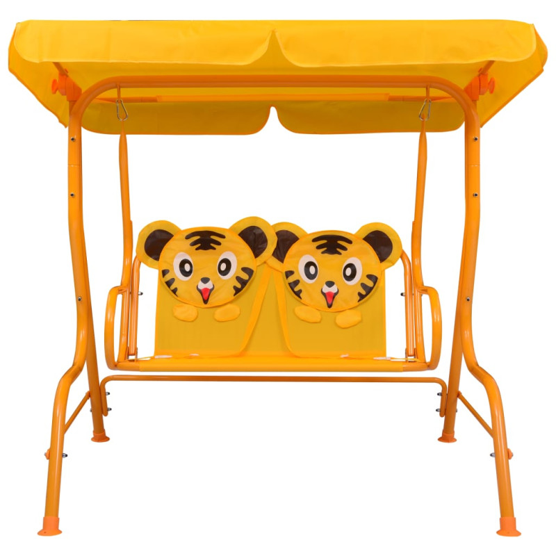 Produktbild för Hammock för barn gul 115x75x110 cm tyg