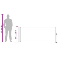Produktbild för Infällbar sidomarkis 100x300 cm brun