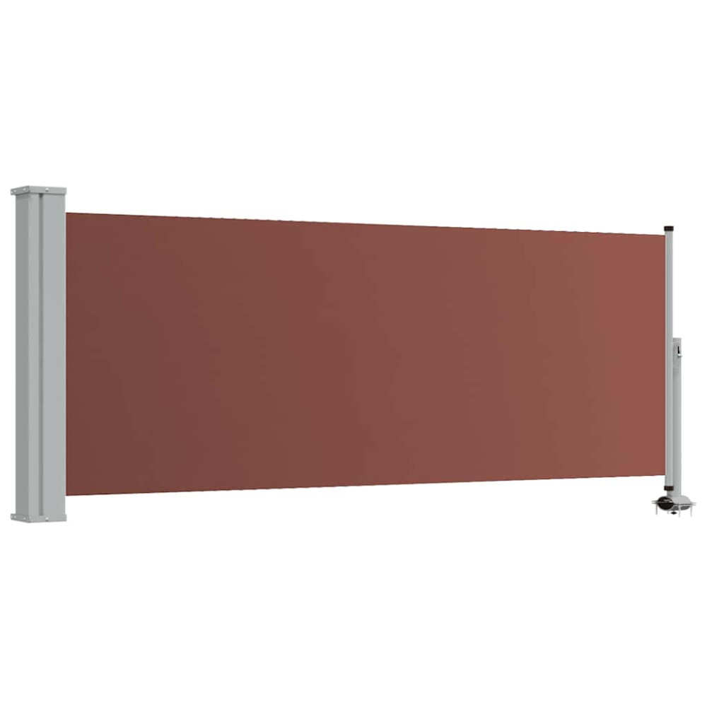 Produktbild för Infällbar sidomarkis 100x300 cm brun
