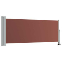 Produktbild för Infällbar sidomarkis 100x300 cm brun