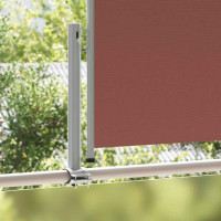 Produktbild för Infällbar sidomarkis 100x300 cm brun