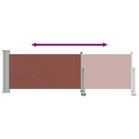 Produktbild för Infällbar sidomarkis 80x300 cm brun