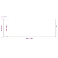 Produktbild för Infällbar sidomarkis 100x300 cm gräddvit