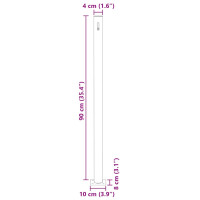 Produktbild för Infällbar sidomarkis 140x500 cm svart