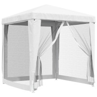 Miniatyr av produktbild för Partytält med 4 sidoväggar i nät 2x2 m vit