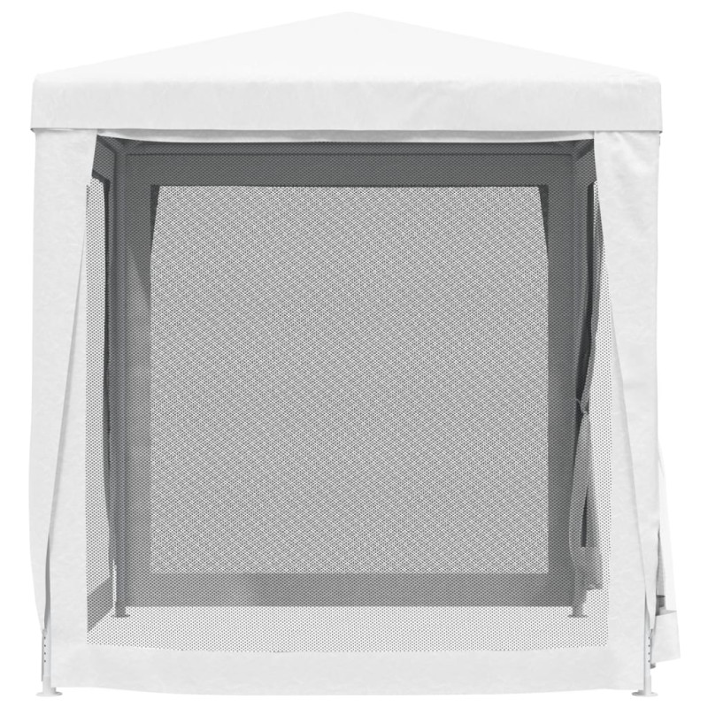 Produktbild för Partytält med 4 sidoväggar i nät 2x2 m vit