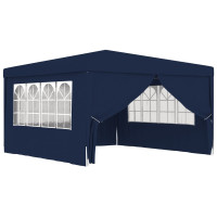 Miniatyr av produktbild för Professionellt partytält med väggar 4x4 m blå 90 g/m²