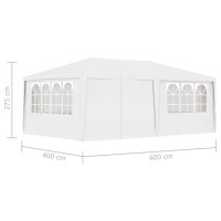 Miniatyr av produktbild för Professionellt partytält med väggar 4x6 m vit 90 g/m²