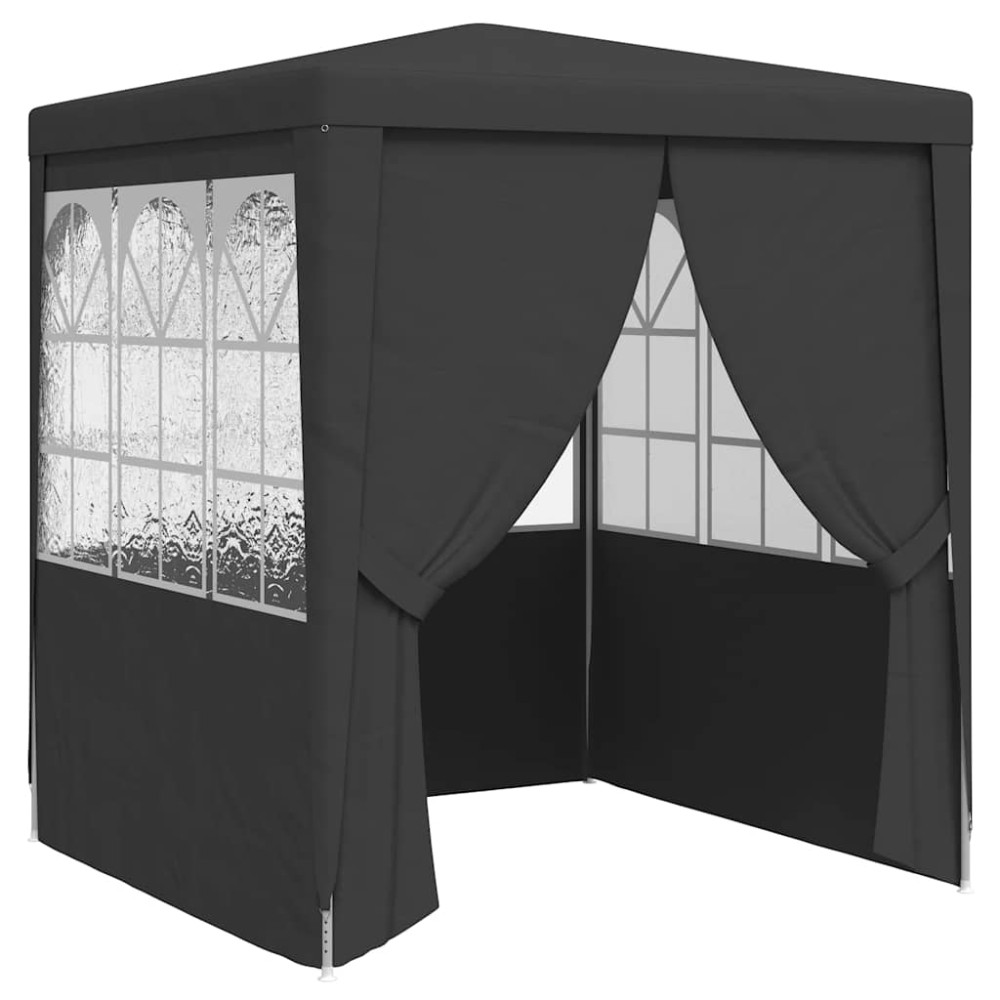 Produktbild för Professionellt partytält med väggar 2x2 m antracit 90 g/m²