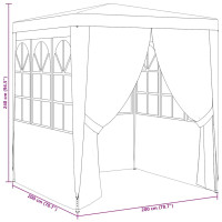 Produktbild för Professionellt partytält med väggar 2x2 m antracit 90 g/m²