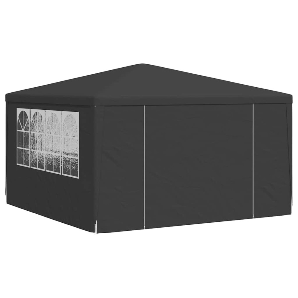 Produktbild för Professionellt partytält med väggar 4x4 m antracit 90 g/m²
