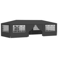 Produktbild för Professionellt partytält med väggar 4x9 m antracit 90 g/m²