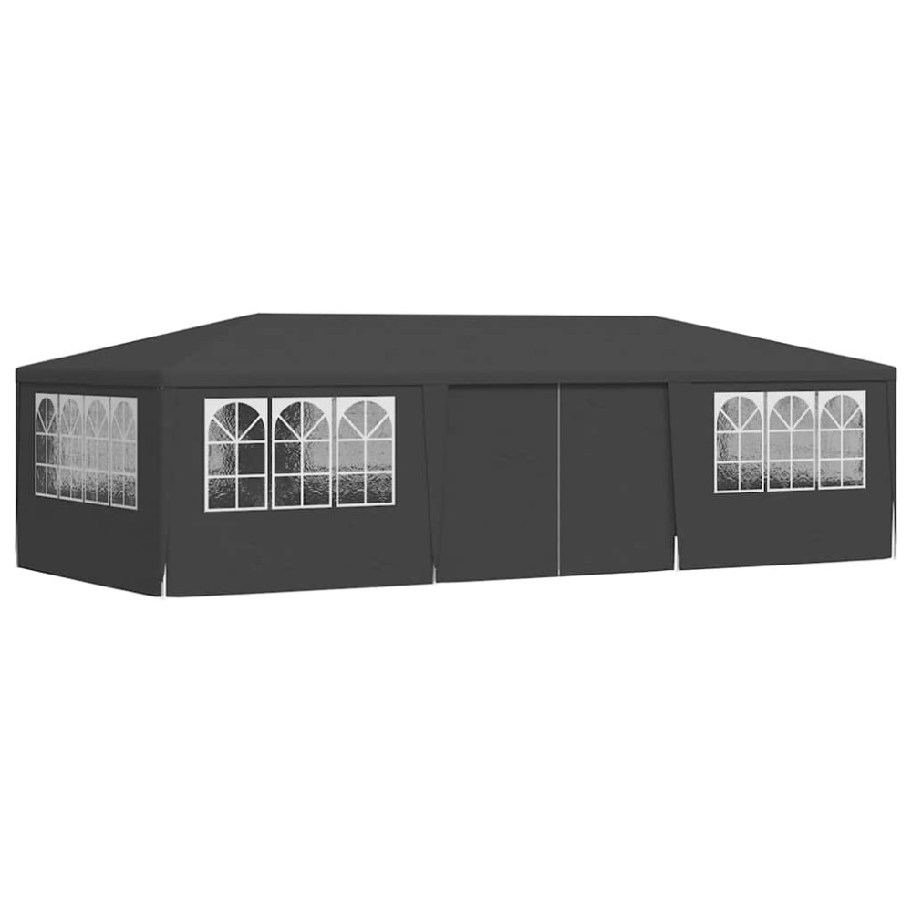 Produktbild för Professionellt partytält med väggar 4x9 m antracit 90 g/m²