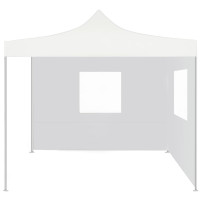 Miniatyr av produktbild för Hopfällbart partytält med 2 sidoväggar 3x3 m stål vit