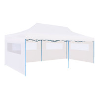 Miniatyr av produktbild för Pop-Up hopfällbart partytält med sidoväggar 3x6 m stål vit