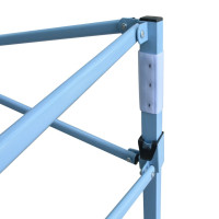 Produktbild för Hopfällbart partytält med 3 sidoväggar 3x4 m stål blå