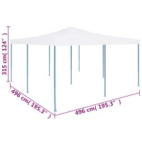 Produktbild för Hopfällbart partytält 5x5 m vit