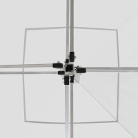 Produktbild för Hopfällbart partytält aluminium 2x2 m vit