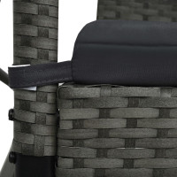 Produktbild för Hammock 3-sits med tak konstrotting grå