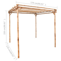 Produktbild för Pergola bambu 170x170x220 cm