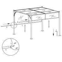 Produktbild för Pergola med infällbart tak 3x3 m antracit