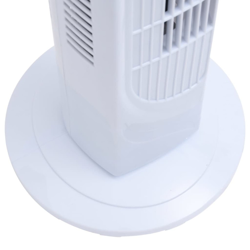 Produktbild för Tornfläkt med fjärrkontroll och timer Φ24x80 cm vit