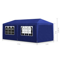 Produktbild för Partytält 3x6 m blå