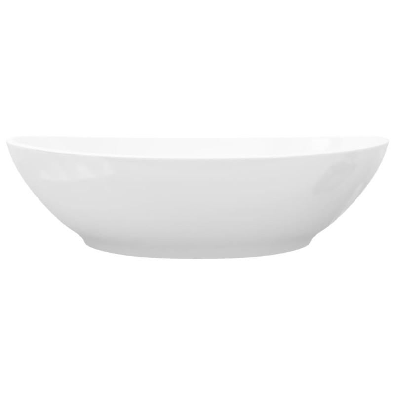 Produktbild för Handfat ovalt 40 x 33 cm keramisk vit