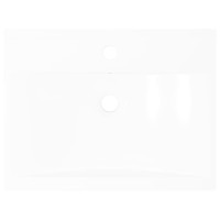 Miniatyr av produktbild för Lyxigt rektangulärt handfat 60 x 46 cm keramiskt vit