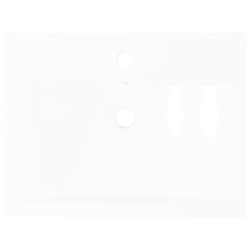 Produktbild för Lyxigt rektangulärt handfat 60 x 46 cm keramiskt vit