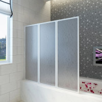 Miniatyr av produktbild för Bad- & duschvägg 117x120 cm 3-paneler vikbar
