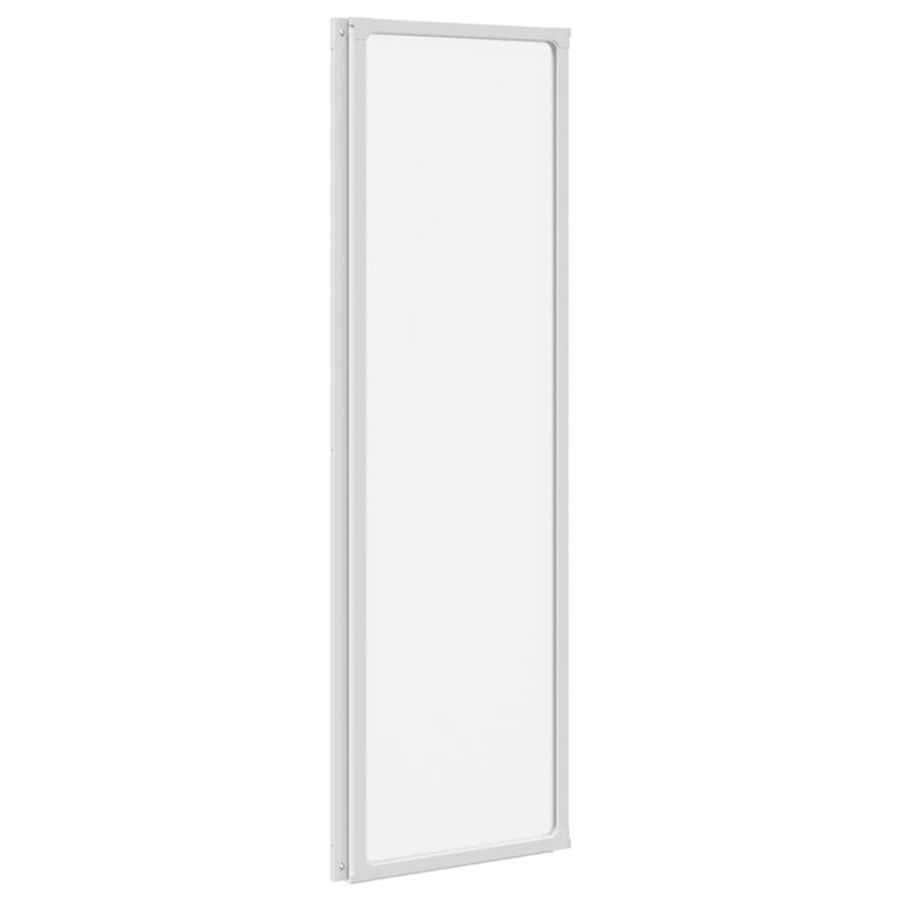 Produktbild för Duschvägg vikbar Vit 3-paneler 141x132 cm