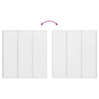 Produktbild för Duschvägg vikbar Vit 3-paneler 141x132 cm