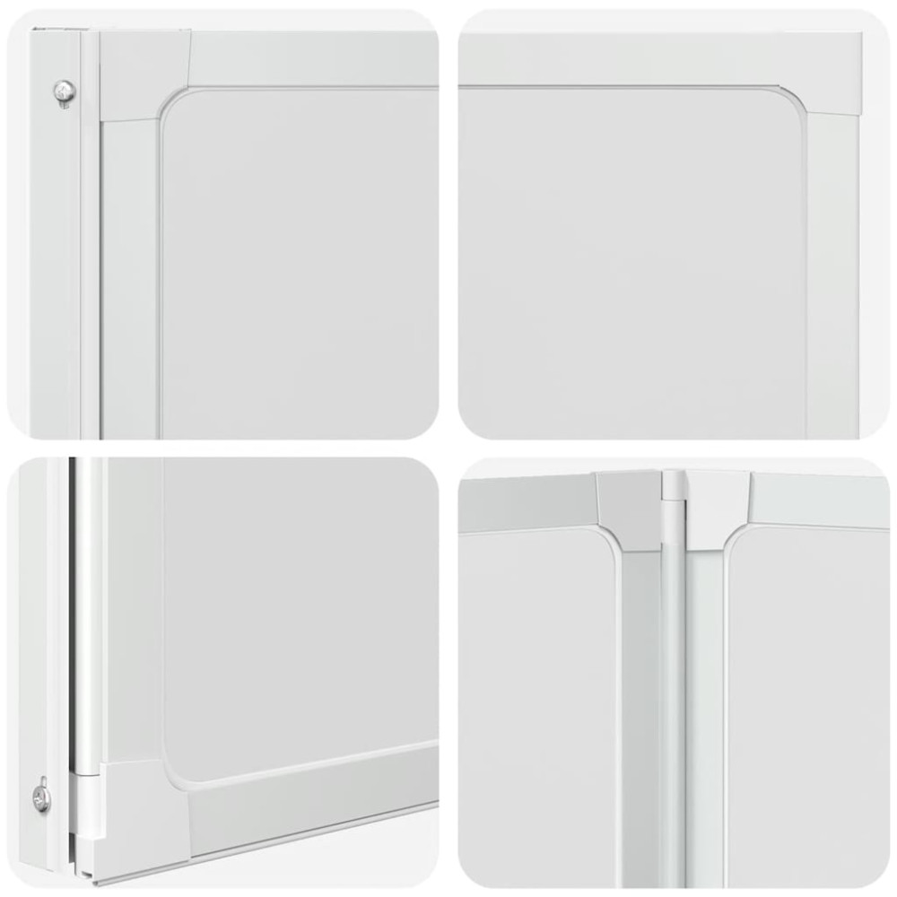 Produktbild för Duschvägg vikbar Vit 3-paneler 141x132 cm